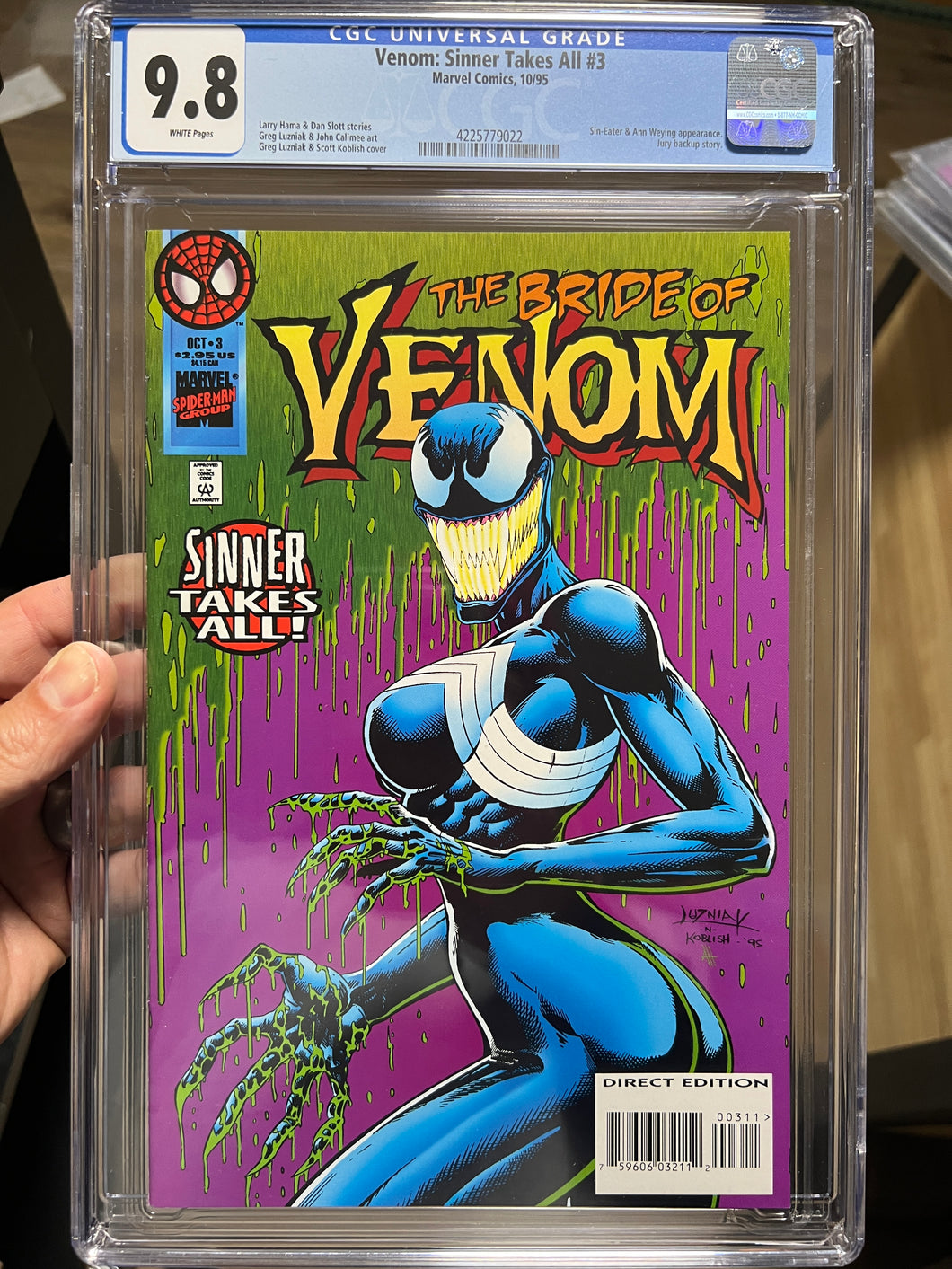 Venom Sinner Takes All #3 CGC 9.8